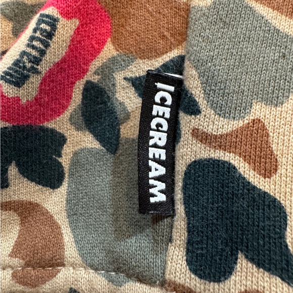 Mens ICE CREAM Camo Hidden Hoodie - Picture 8 of 13